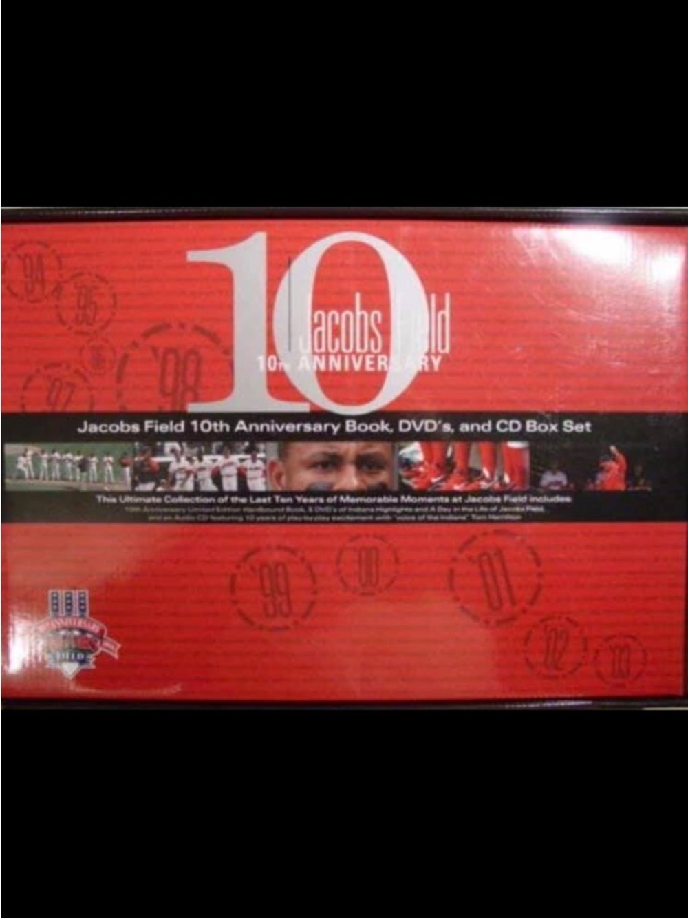 Cleveland Indians Jacobs Field 10th Anniversary Book, DVD & CD Box Set - Red